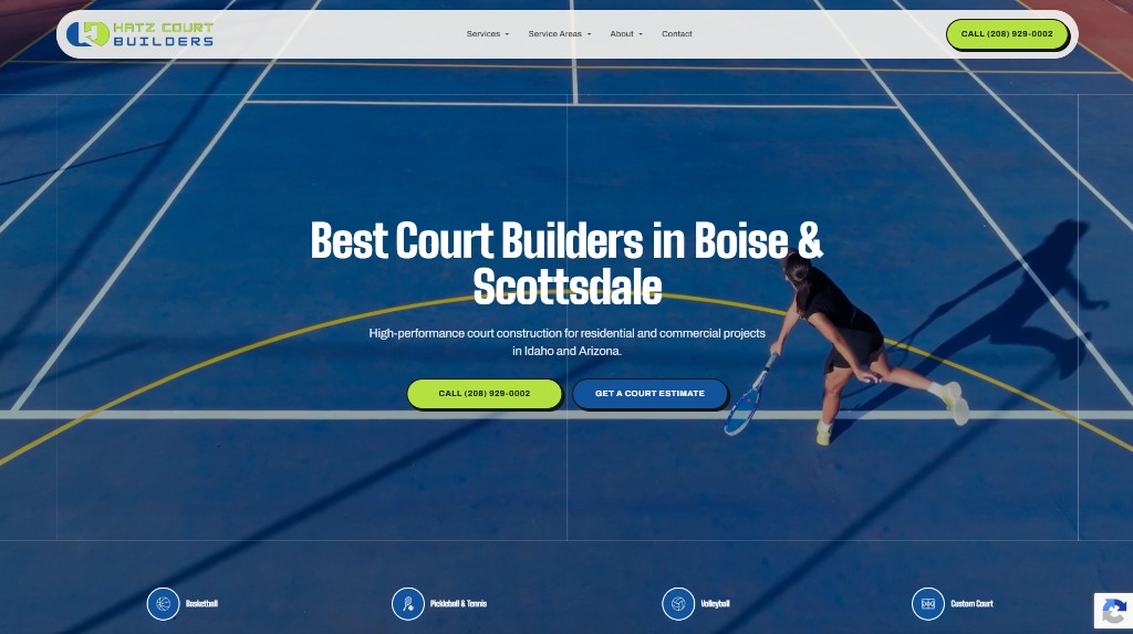Hatz Court Builders website design preview